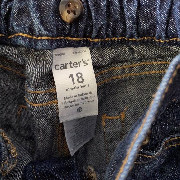 18 mos Carter's 3 Piece Outfit with Suspenders - Picture 7 of 7